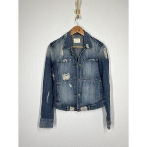 McGuire Workwear Denim Jean Jacket Small Distressed